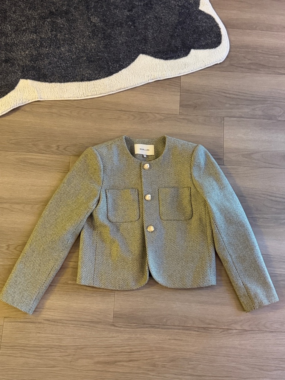 Women Green Textured Button Jacket
